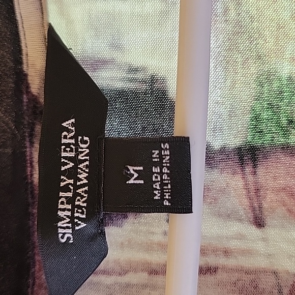 Vera Wang assymetric tie dye long sleeve top tunic - Picture 5 of 9